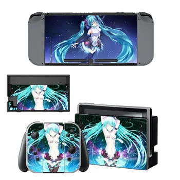 

Cute Girl Hatsune Miku Skin Sticker Decal For Nintendo Switch Console and Controller for NS Protector Cover Skin Sticker Vinyl