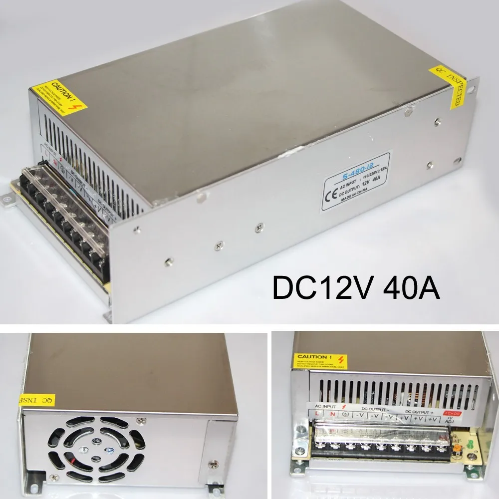 Питания со светодиодной полосой адаптер переменного тока 110 V 220 V DC/DC 12 V 24 V 1A 5A 10A 15A 20A 30A 40A 50A светодиодный Питание адаптер трансформатор