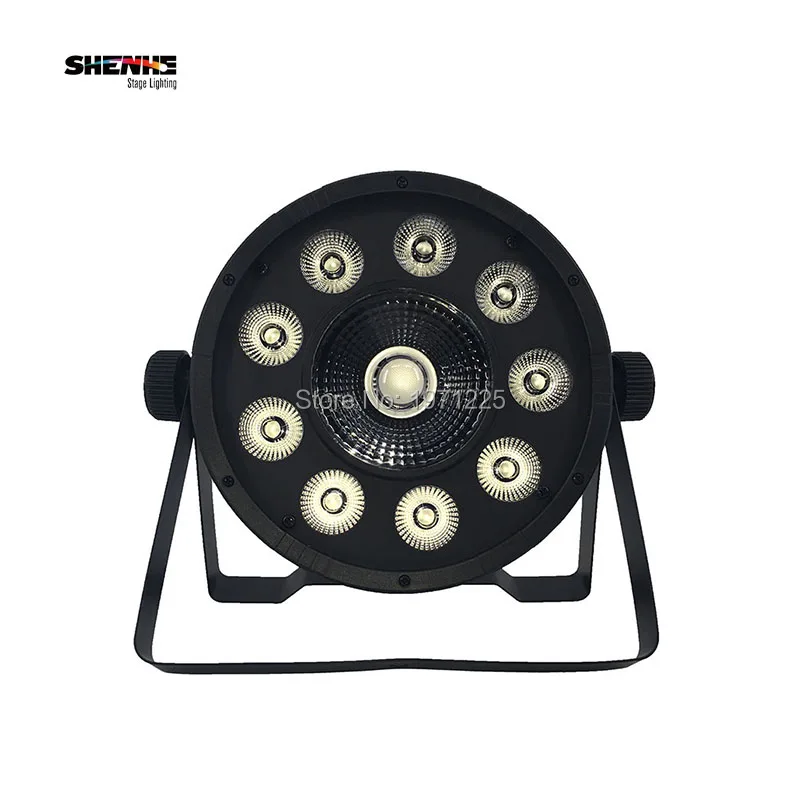 

Fast Shipping LED Fat Par 9X10W+1X30W Led Light RGB 3IN1 7 DMX LED Stage Light Powered Led Flat Par Professional For Party Disco