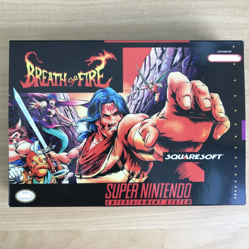Breath Of Fire 16bits game cartidge US Version