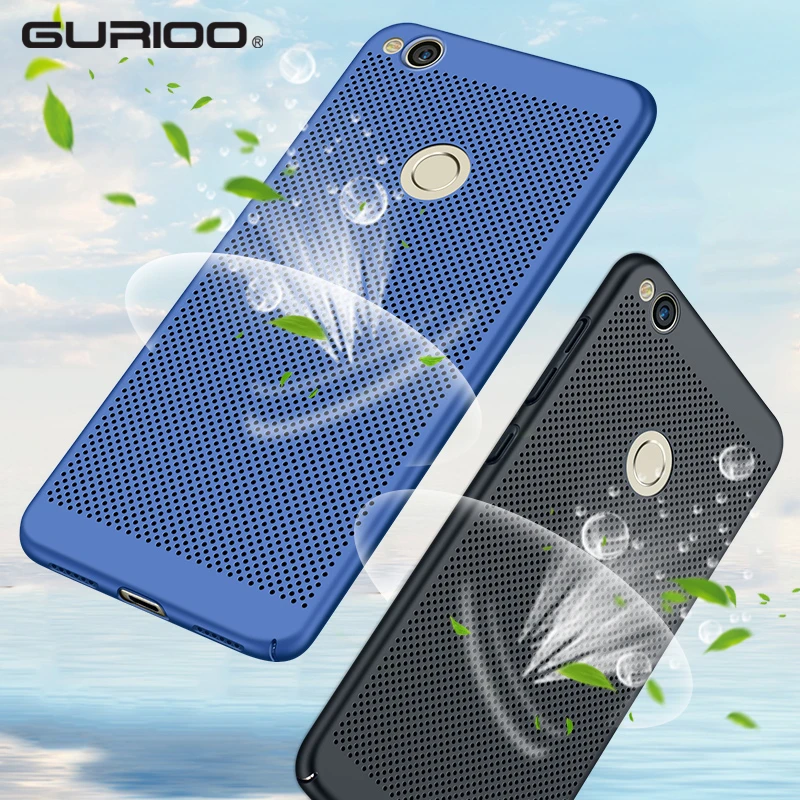 

GURIOO Hollow Heat Dissipation Hard PC For Huawei P8 P9 P10 P20 Pro Lite Plus 2017 Phone Case Matte Protective Cover Coque