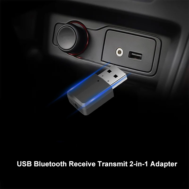 2 в 1 Bluetooth 5,0 аудио приемник и передатчик беспроводной музыкальный адаптер USB мощность 3,5 мм разъем для Bluetooth мышь ТВ радио автомобиля