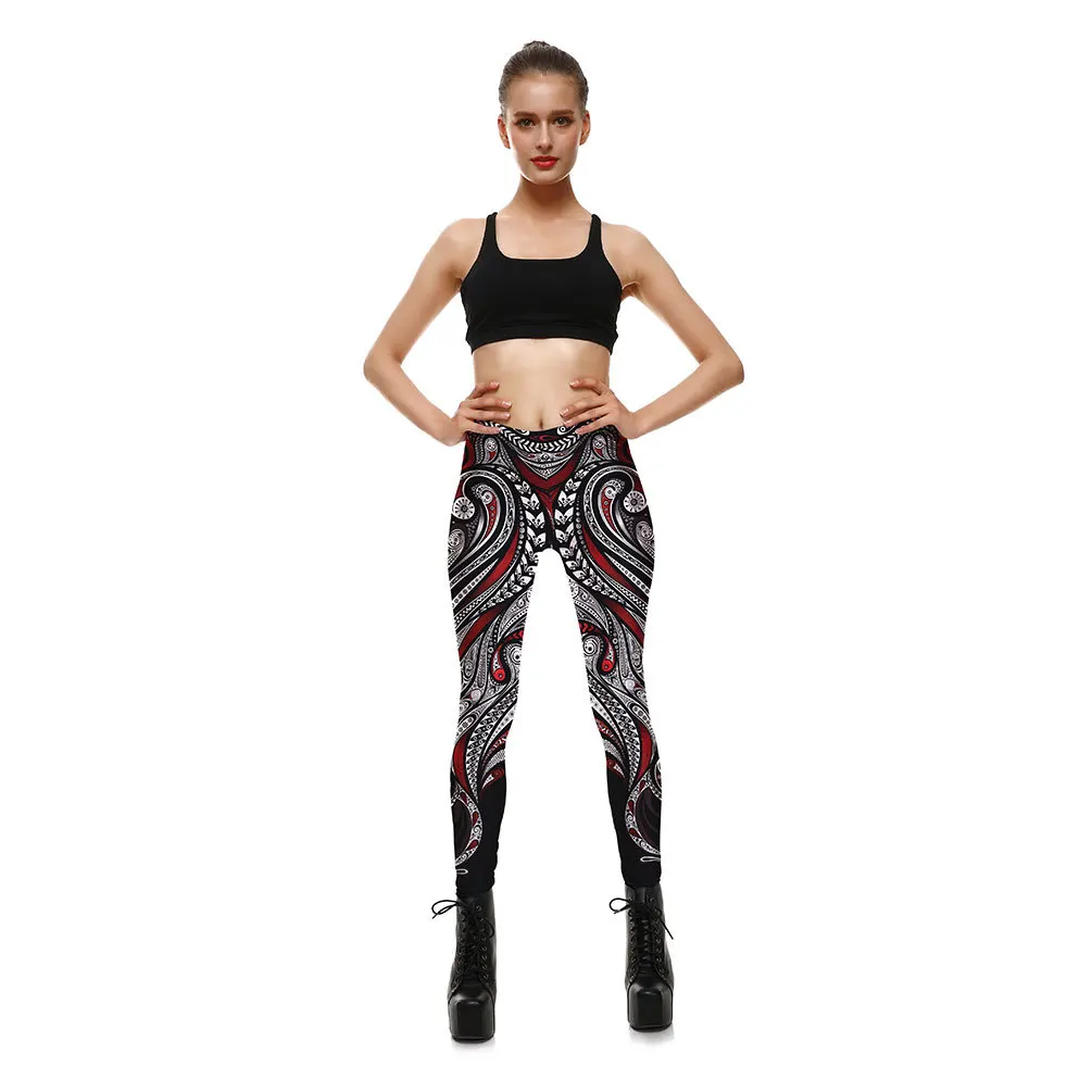 [You're My Secret]  Hot Sale Mask Paisley Mandala Skull Leggings For Women Leggins Digital Print Sexy Fantastic Ankle Pants yoga pants for women