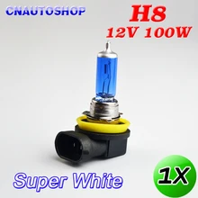 Hippcron 12 V 100 W H8 галогенная лампа супер белый 5000 К кварцевые Стекло ксеноновые Темно-Синий Автомобильная противотуманная фара