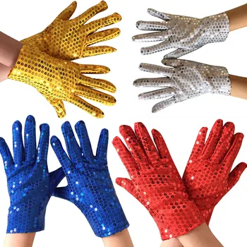 

1 Pair Shining Sequin Sequined Glitter Gloves Dance Party Fancy Costume Gloves