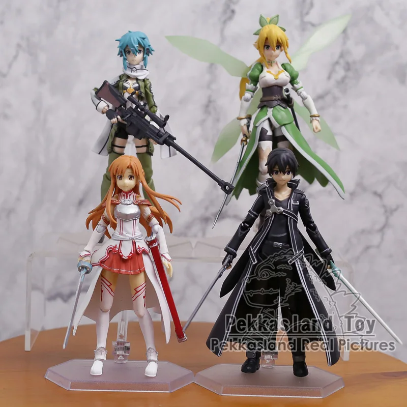 

Anime Sword Art Online S.AO Figure Kirito / Asuna / Shino Figma PVC Action Figure Toy Collectile Model