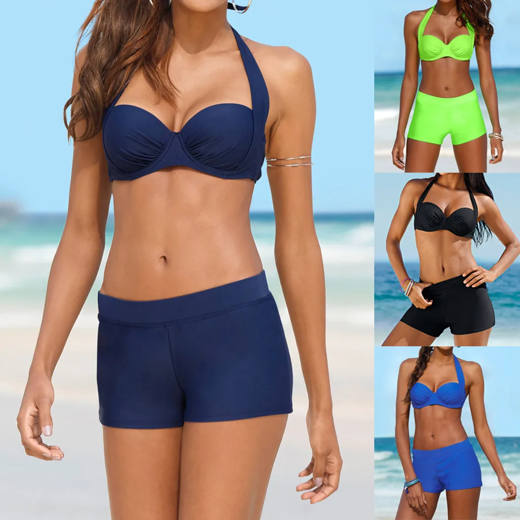 push up bikini with boy shorts