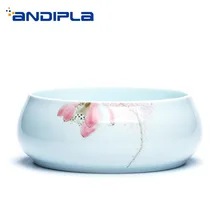 1700 мл Цзиндэчжэнь ручная роспись Винтаж лотоса большой вместимости для чая стирка черепок дома керамическая рыба бак чайный набор кунг-фу для арт-подарки