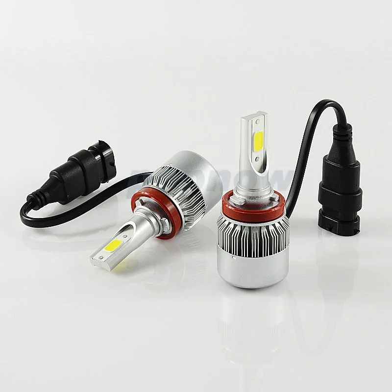 

Pair C6 COB Car LED Headlight Kit H8/H9/H11 Auto Driving Lamp White Low Beam 7600LM 6000K 72W For Chevy Silverado 07-16 #7050