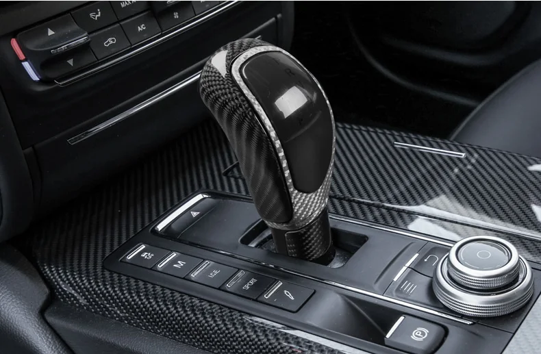 100% Real Carbon Fiber Gear Shift Knob Head Cover for Maserati Levante 2016-2018,Ghibli Quattroporte 2013-2018 Car Accessories 