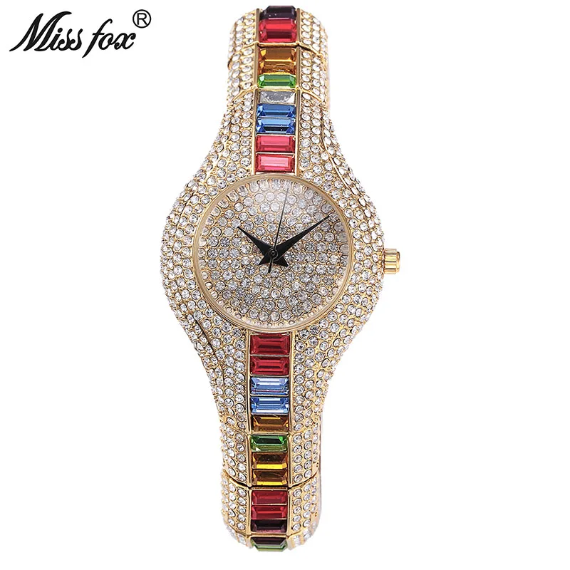 

Miss Fox Austria Crystal Women Watches Luxury Ladies Gold Watch 2019 Shockproof Waterproof Small Women's Watch For Female Clock