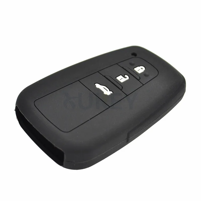 3 кнопки силиконовый чехол для ключей от машины Toyota Land Cruiser Prado Camry V70 ЧР C HR Prius Corolla