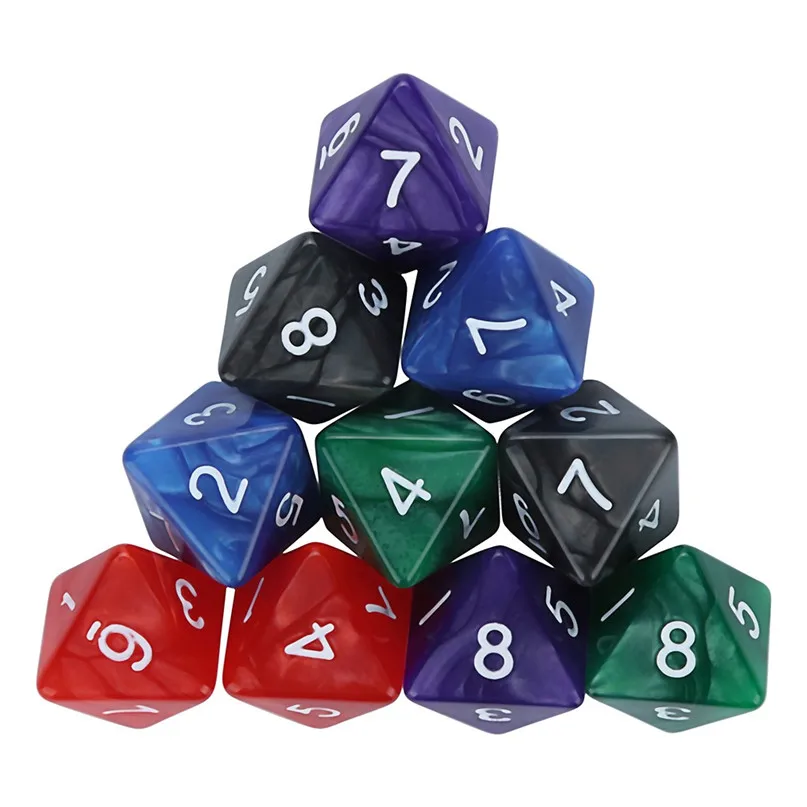 Digital Dice For TRPG Game Dungeons & Dragons Polyhedral D4-D20 Multi Sided Acrylic Dice A perfect gift 6710pcs dice #2h07 (5)