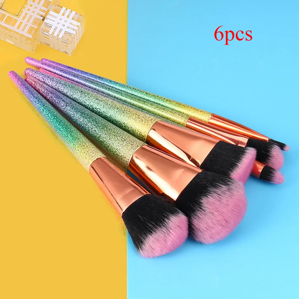 

Fashion Girl Product 6PCS Make Up Foundation Eyebrow Eyeliner Blush Cosmetic Concealer Brushes brochas maquillaje W510