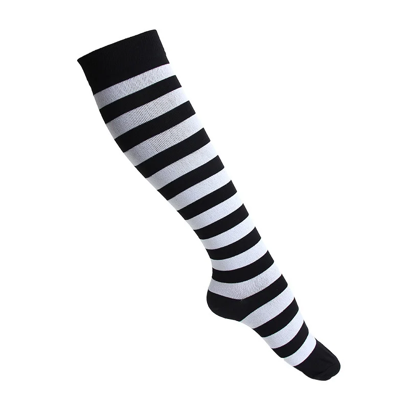 Разноцветные женские и мужские длинные высокие носки до бедра компрессионные эластичные носки для девочек спортивные эластичные носки для отдыха на открытом воздухе