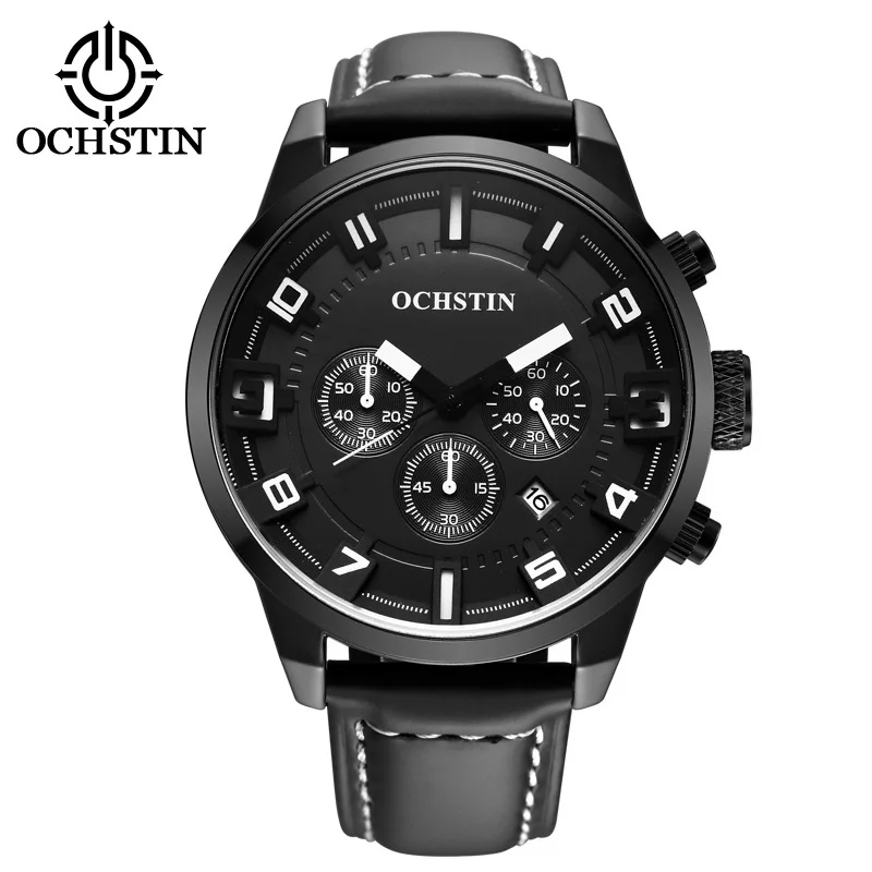 2016 Men Watch Luxury Top Brand business Male Clock Quartz Wrist Watch Leisure Fashion genuine Leather
