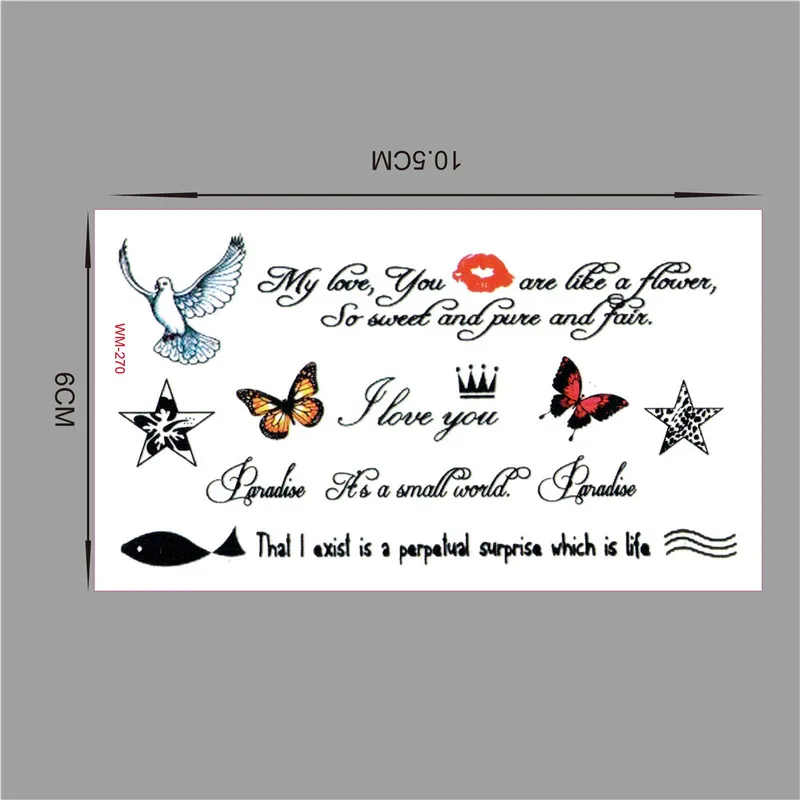 

Waterproof Temporary Tatoo Sticker Fake Tattoo Flash Tatto Glitter Tattoos Woman Men Kids Face Stickers Henna Tato Flower WM270