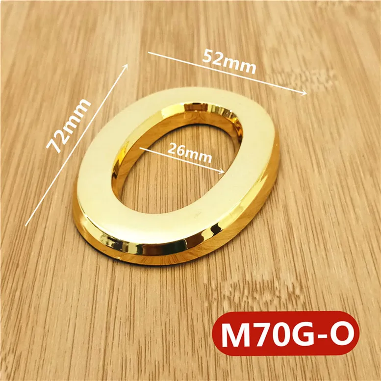 M70G亮金70mm塑料门牌=O号