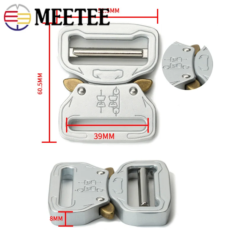 Meetee 1/2/5 шт ID39mm ремень пряжки для использования вне помещений рюкзак поясные резинки восхождение шить DIY скобяные изделия аксессуар YK204