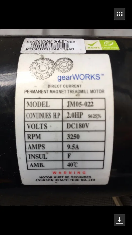 Drive motor kit The for treadmill JOHNSON model JM05-022 ASSY DRIVE MOTOR AC 2HP | Спорт и развлечения