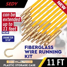 SEDY Стекловолоконный кабель ходовые стержни рыболовные тяговые провода держатель комплект электрические провода с крючками 3/1" x 11" электрический шнур