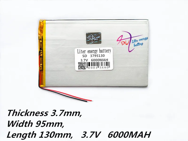 Kaufen Große kapazität 3795130 3,7 V tablet batterie 6000 mah jeder marke tablet universal wiederaufladbare lithium batterien 3795130