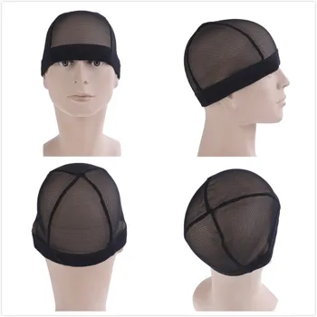 

HOT 1Pcs Black Elastic Mesh Wig Caps Easier Sew In Hair Stretchable Weaving Cap Elastic Nylon Breathable Mesh Net Hairnet