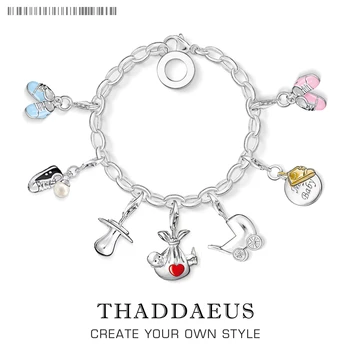 

Baby Carriage Charm Pendant 2019 Thomas Style 925 Sterling Silver Club Gift Fit Necklace & Bracelet, Free Shipping Super Deal