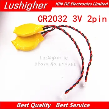 

1pcs CR2032 3V with a line 2 pin for notebook motherboard button COMS battery