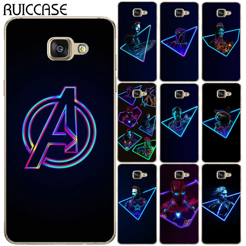 Чехол для Samsung Galaxy A3 A5 A7 2015 2016 2017 чехол Cool Heros Avengers Marvel прозрачный мягкий ТПУ задней