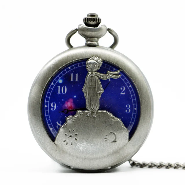 Little Prince Bronze Color Necklace Pocket Watch Vintage Steampunk Quartz Watche Little Prince Bronze Color Necklace Pocket Watch Vintage Steampunk Quartz Watche