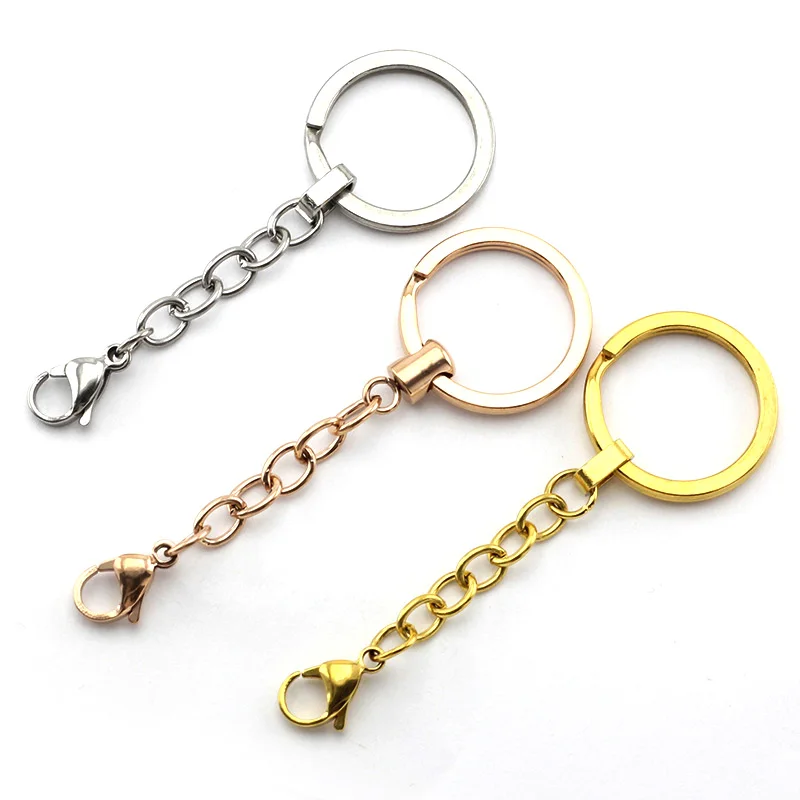 Hot sale 10pcs/lot 316L stainless steel Key Chain Pendant Chain Wholesale