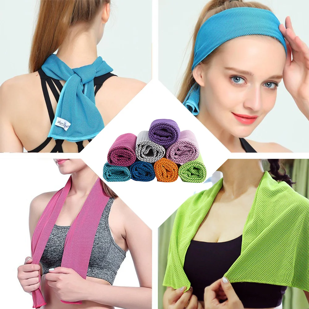 Portable Summer Sport Towel Cold Feeling Sweat Cooling Cold Sport Towel