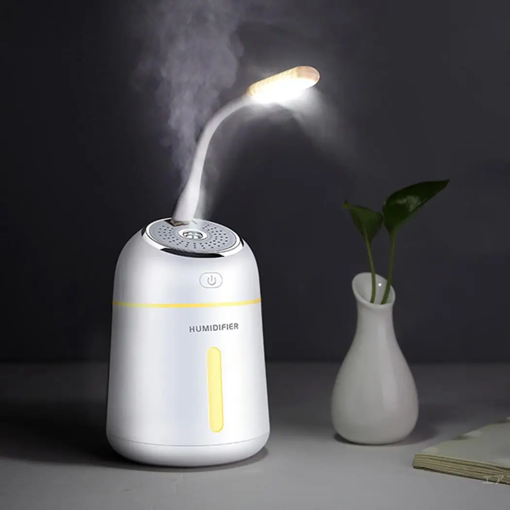 

330ml Ultrasonic Air Humidifier Aroma Essential Oil Diffuser Car USB Humidifier Mist Fogger Maker Home LED Night Light White