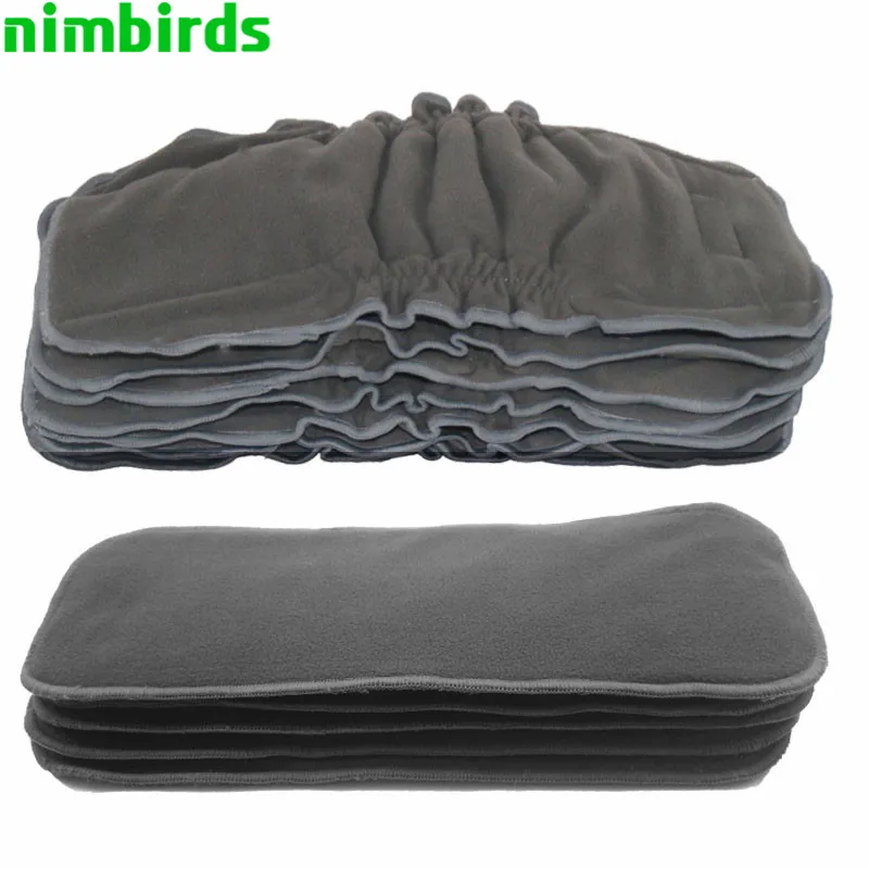 

5 Pcs Bamboo Charcoal Insert Baby Gussets Charcoal Insert Nappy , 5layer Charcoal Diaper Insert Reusable Cloth Diaper Insert