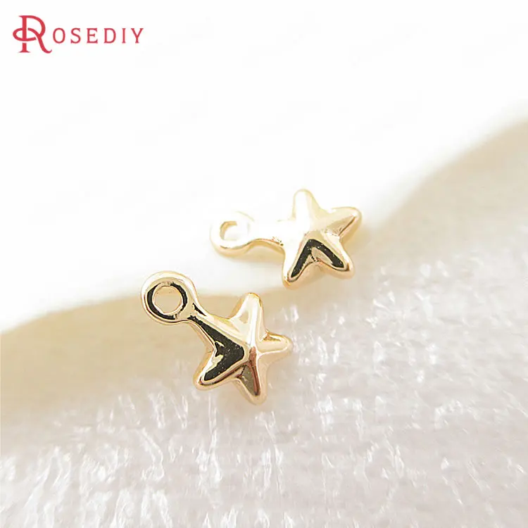 24K Gold Plated brass pendant charm Necklace Jewelry Components 10pcs 10200