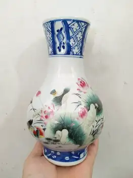 

Antique porcelain ceramic enamel vase porcelain porcelain vase ornaments Yuanyang