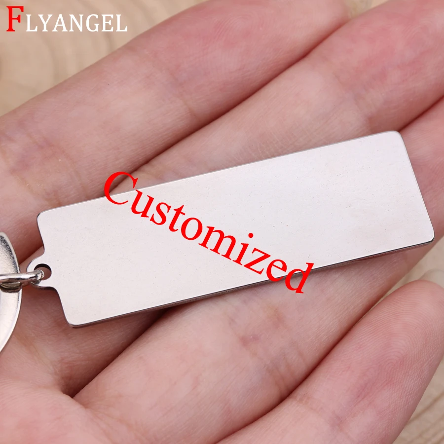 

Custom Keyring Customized Gift Engraved Name,Date,Sentence, Printed Text For Couples Friend Men Women Keychain Fashion Jewelry
