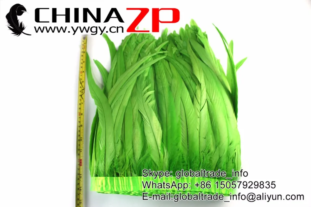 7 lime green Rooster Tail Feather Fringe Trim Wholesale (3)