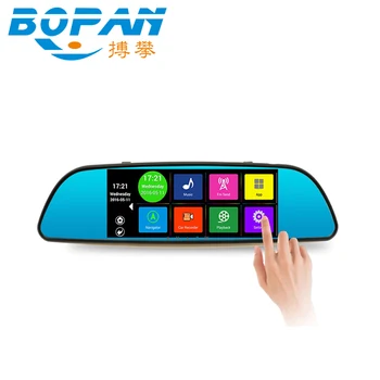 

New 7inch Android 4.4 Quad-Core Car DVR Rear View Mirror Monitor 1080P GPS Bluetooth WIFI FM Backup Camera Touch Screen for cars
