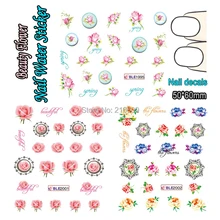 22 листа/Лот 11 видов стилей красота Цветочный дизайн ногтей водные стикеры Красочные Водные для ногтей наклейки декоративные наклейки BLE1995-2005