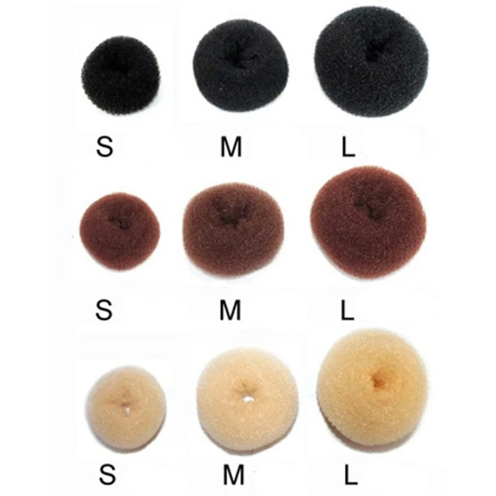 

Furling Girl 1 pc Lady Magic Hair Donuts Black Coffee Blonde Donut Hair Ring Bun Former Shaper Hair Styler Maker Tool