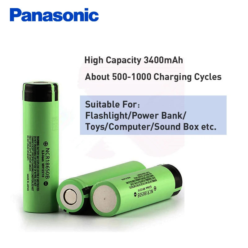 NCR18650B 3,7 v 3400 mah 18650 литиевая аккумуляторная батарея для Panasonic фонарик батареи сделано в Японии