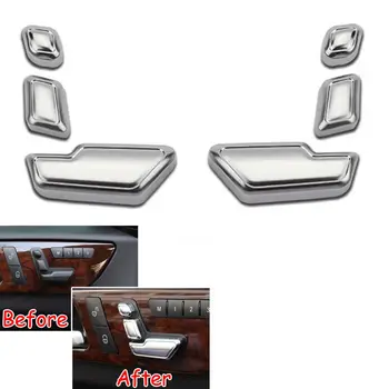 

Chrome Seat Adjustment Switch Button Trim Cover Stickers Car Styling ABS For Mercedes Benz E Class GLK ML GL CLS SLK 2008 - 2015