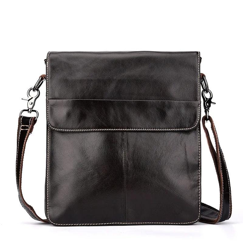 New Business Casual Men Genuine Leather men messenger bags Calfskin Multifunctional coffee men's Crossbody Bags