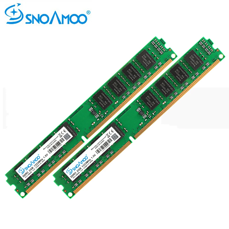 Snoamoo Настольный ПК Рамс DDR3 4 ГБ(2x2 ГБ) 1600 мГц 1333 мГц PC3-10600S CL9 CL11 1,5 В памяти компьютера руку для Intel DIMM гарантии