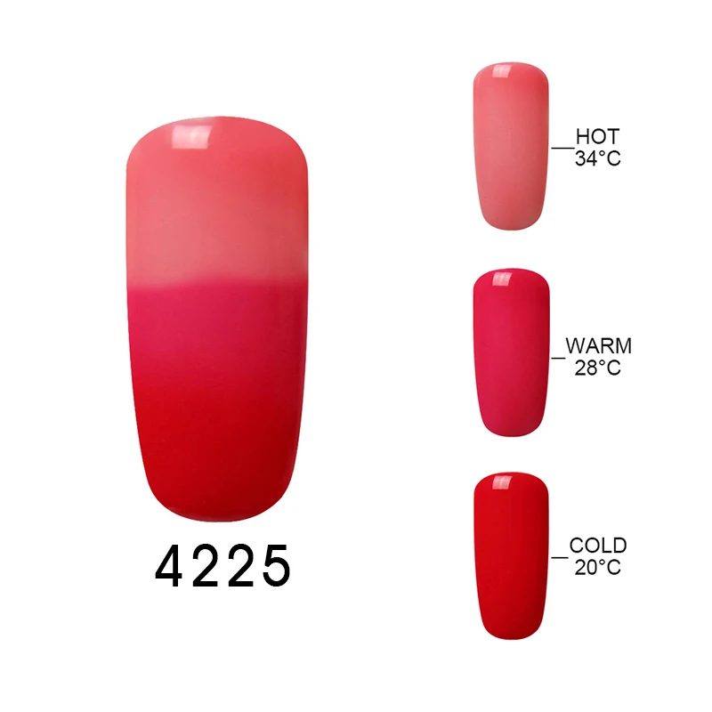 Elite99 изменение настроения Цветной Гель-лак для ногтей 32 УФ Цвет Тепловая температура гель для изменения цвета лак для ногтей 10 мл/уп - Цвет: 4225