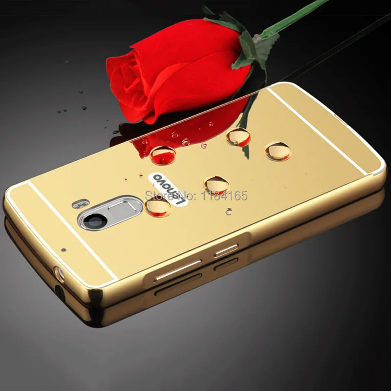 LEN-1415_4_Luxury Ultra Light Metal Case with Aluminum Alloy Frame Mirror Back Cover Durable Shell for Lenovo X3 Lite K4 Note A7010
