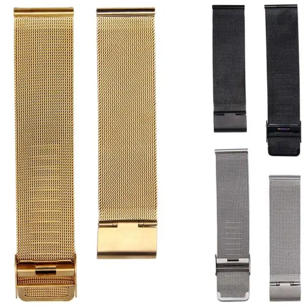 

2018 Fashion Women Men Stainless Steel Metal Milanese Watchband Watch Band Strap Bracelet Black Rose Gold Silver #T