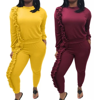 

Big size 2 Piece Set Top+Pant Sporting Suit Female Autumn Winter Tracksuit Long Sleeve Sweatshirt Casual Women Clothing Fashion